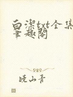 白洁txt全集笔趣阁
