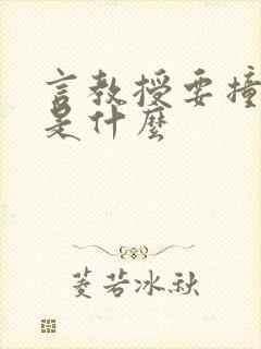 言教授要撞坏了是什么