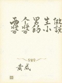 两个男生做酿酿酱酱的小说