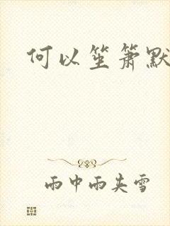 何以笙箫默小说