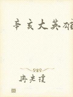 《辛亥大英雄》小说封面