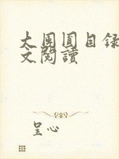 大团圆目录及全文阅读封面