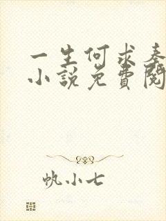 一生何求秦菲雪小说免费阅读