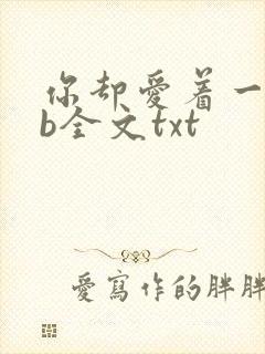 你却爱着一个sb全文txt
