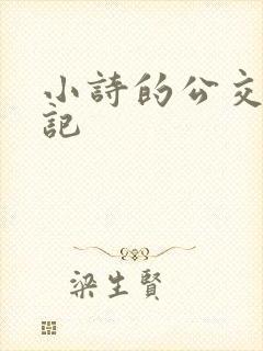 小诗的公交车日记
