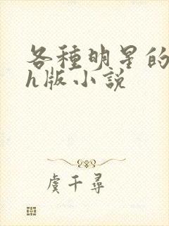 各种明星的综艺h版小说