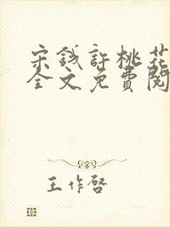 宋钱许桃花小说全文免费阅读