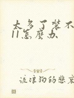 太多了装不下h11怎么办