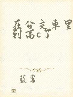 在公交车里c弄到高c了