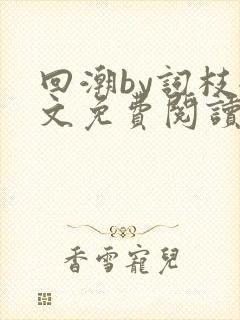 回潮by词枝全文免费阅读笔趣阁