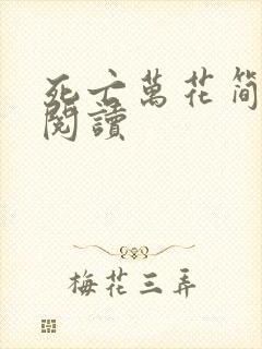 死亡万花简小说阅读封面