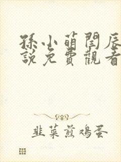 孙小萌闫辰的小说免费观看