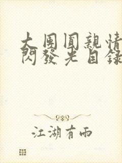 大团圆亲情会闪闪发光目录