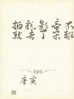 拍戏影帝不小心就去了宋离