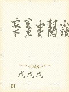 寂寞山村小说全本免费阅读