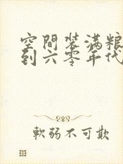 空间装满粮食回到六零年代