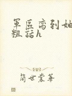 军区脔到她哭h粗话h