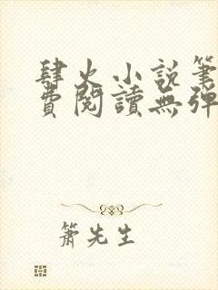 肆火小说笔趣免费阅读无弹窗