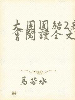 大团圆结2亲情会阅读全文