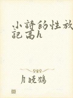 小诗的性放荡日记高h