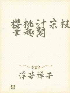 樱桃汁宋枝江野笔趣阁