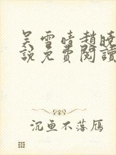 吴雪晴赵晓东小说免费阅读