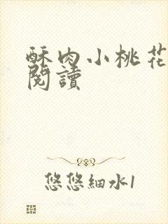 酥肉小桃花全文阅读