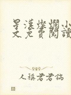 星汉灿烂小说全文免费阅读