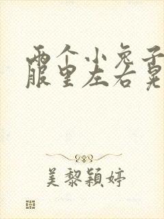 两个小兔子在衣服里左右晃