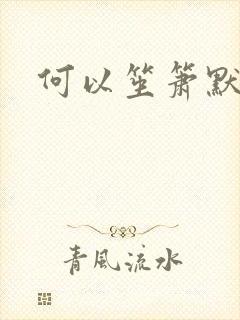 何以笙箫默小说