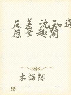 反差 沈知遇晏应笔趣阁封面