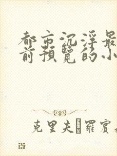 都市沉浮最快超前预览的小说3030