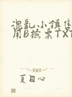 混乱小镇售票员用B检票TXT