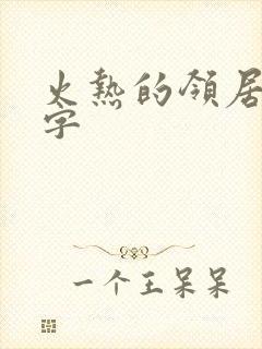 火热的领居中文字