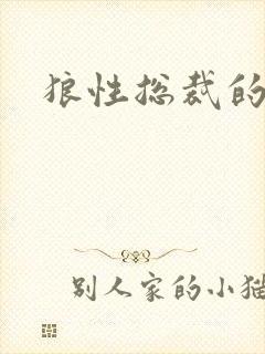 狼性总裁的尤物