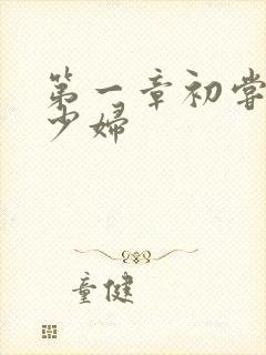 第一章初尝极品少妇