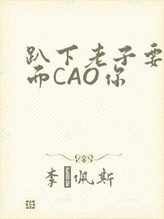 趴下老子要从后面CAO你