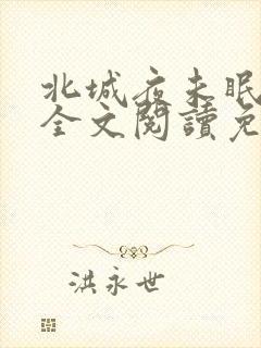 北城夜未眠小说全文阅读免费