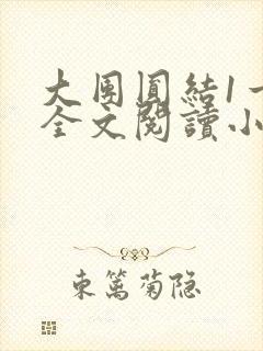 大团圆结1一6全文阅读小说