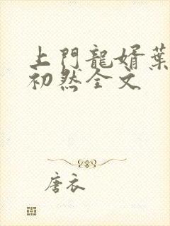 上门龙婿叶辰萧初然全文