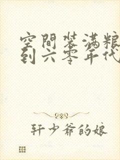 空间装满粮食回到六零年代