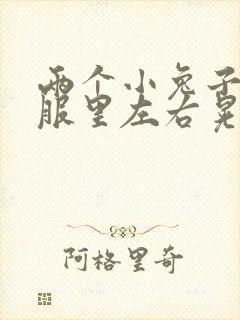 两个小兔子在衣服里左右晃