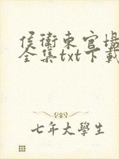 侯卫东官场笔记全集txt下载