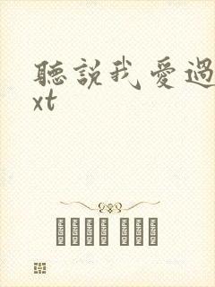 听说我爱过你txt