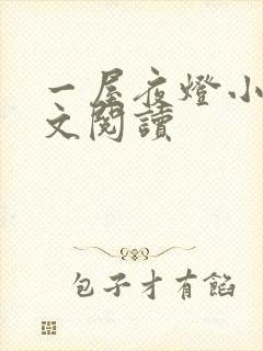 一屋夜灯小说全文阅读