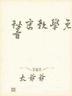 秘密教学免费观看封面