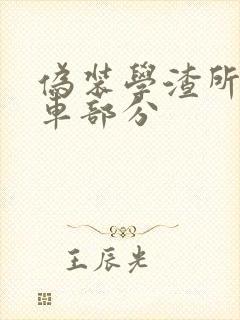 伪装学渣所有开车部分