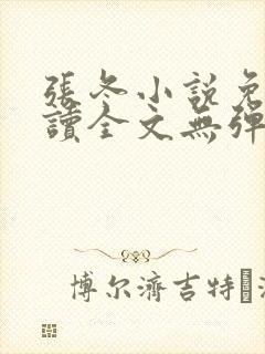 张冬小说免费阅读全文无弹窗