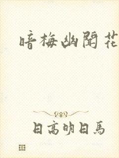 暗梅幽闻花