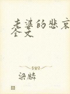 老婆的悲哀小说全文